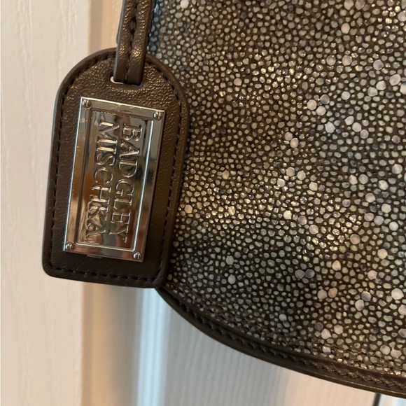 Badgley Mischka Sparkling Black and Silver Shoulder Bag - Picture 2 of 11